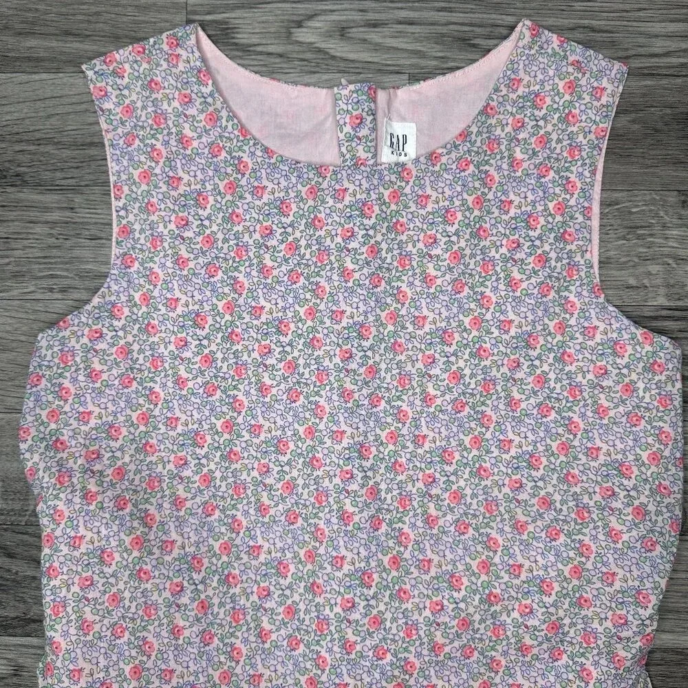 Gap Kids Little Girl's Drop Waist Floral Pink Dress w/ Tulle Slip Size L